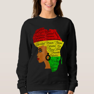 Moletom História Negra Mês África Cabelo Palavra Arte Afro