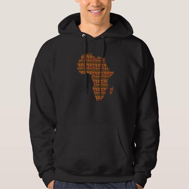Moletom História Negra Mês África Mapa De Roupa Kente Para (Frente)