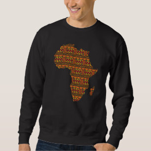 Moletom História Negra Mês África Mapa De Roupa Kente Para