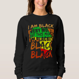 Moletom História Negra Mês Eu Sou Negra Todo Mês Africano