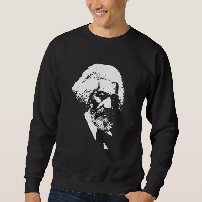 Moletom História Negra Mês Frederick Douglass Silhouette (Frente)