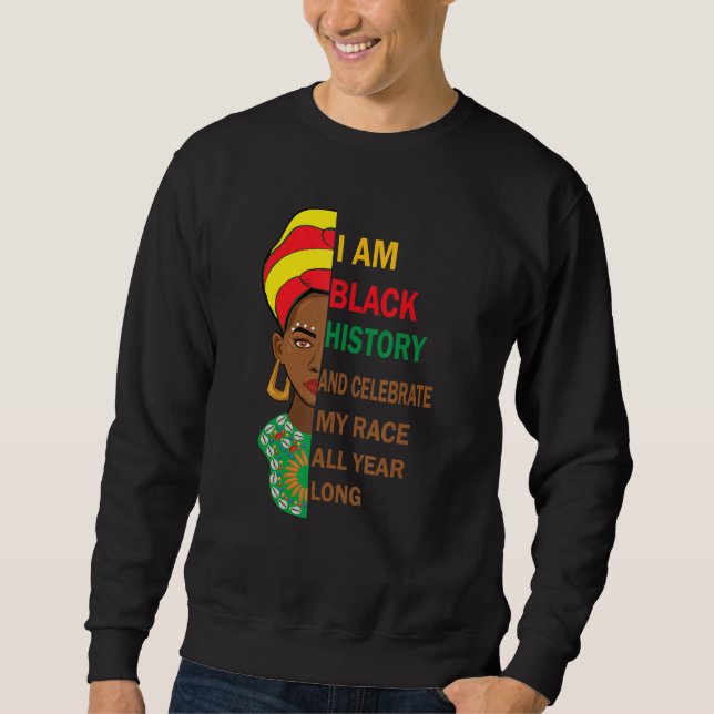 Moletom História Negra Mês Mulher Afro-Africana (Frente)