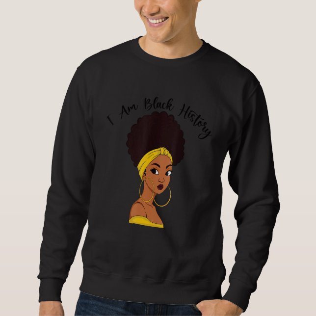 Moletom História Negra Mês Mulher afro-negra (Frente)