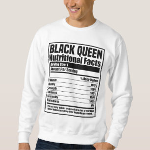 Moletom História Negra Mês Nutrição Fatos Rainha Negra