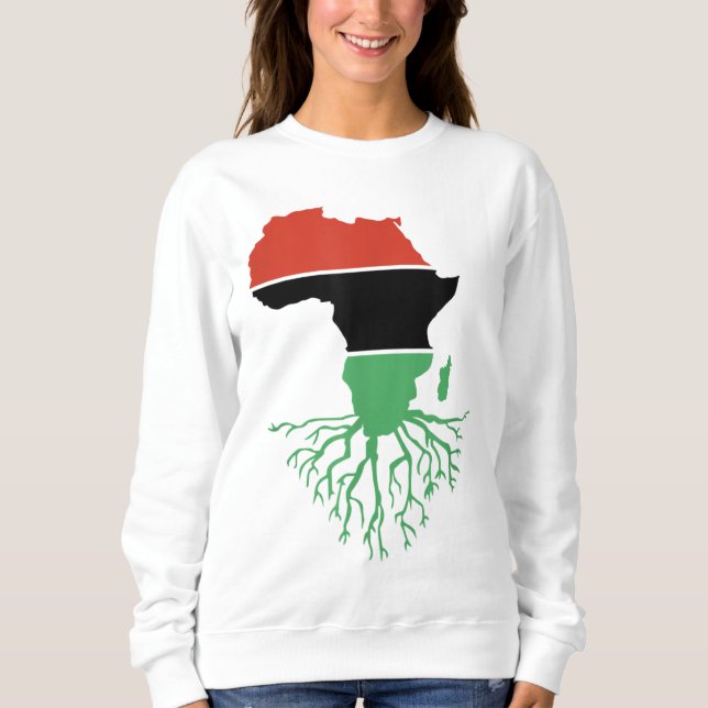 Moletom História Negra Mês Raízes Africanas empoderam Mela (Frente)