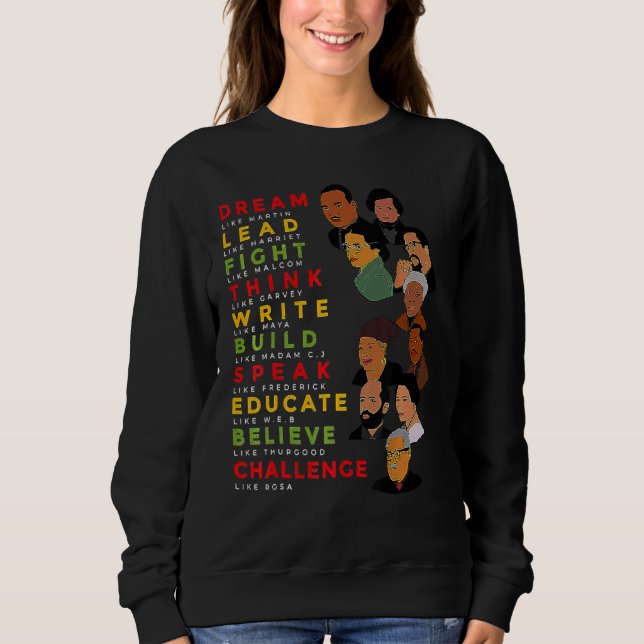 Moletom História Negra Sonho De Tee Como Martin Lead Lik (Frente)