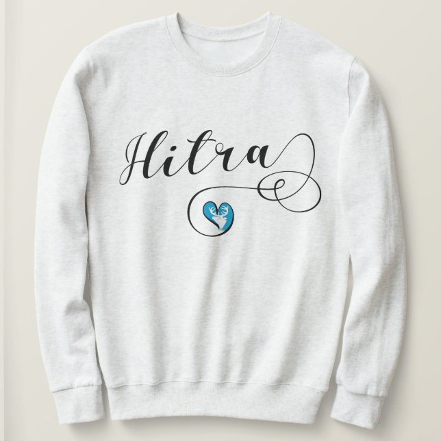 Moletom Hitra Flag Heart, Noruega (Frente do Design)