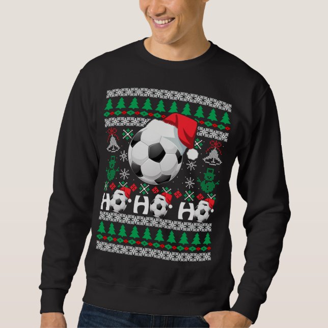 Moletom HO HO HO HO Futebol Ugly Christmas Sweater Hanta G (Frente)