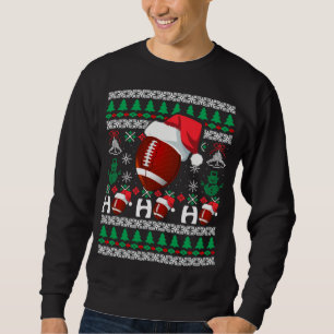 Moletom HO HO HO HO Futebol Ugly Christmas Sweater Hat