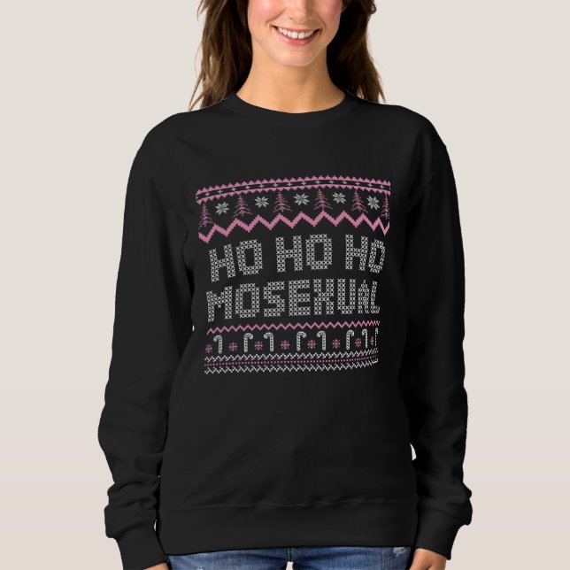Moletom Ho Ho Ho Mosexual Gay Pride Ugly Christmas Tree LG (Frente)