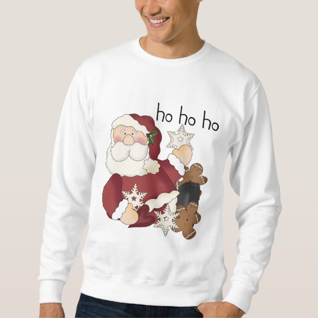 Moletom Ho Ho Ho t-shirt e presentes do papai noel (Frente)