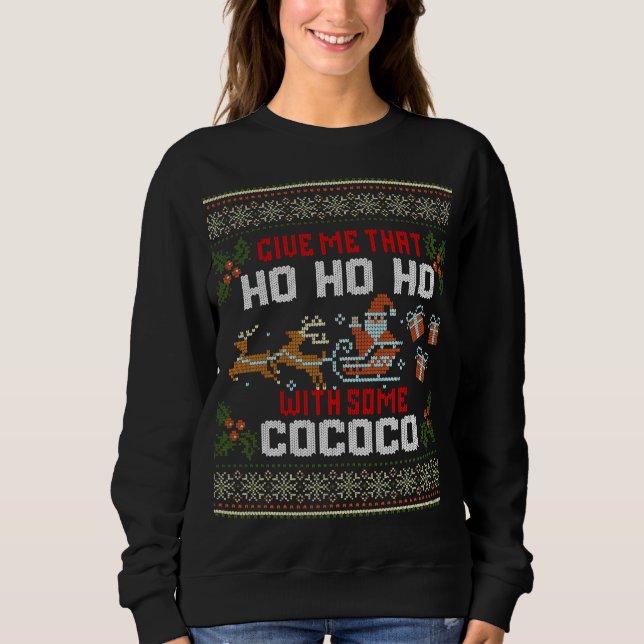Moletom Ho Ho Ho Ugly Christmas Sweater Design (Frente)