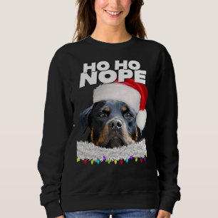 Moletom Ho Ho Nope Rottweiler Bonito de Natal