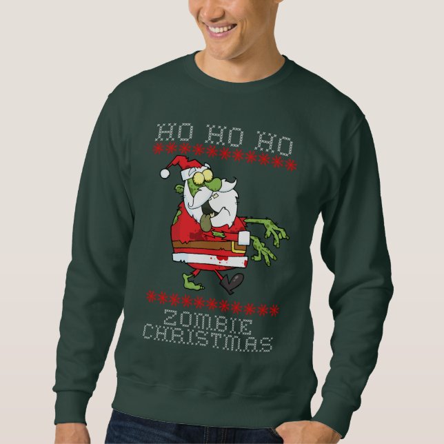 Moletom Ho Ho Zombie Natal Ugly Sweater (Frente)