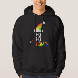 Moletom Ho Homo Raparigas Santa Hat Orgulho LGBT Natal Fl