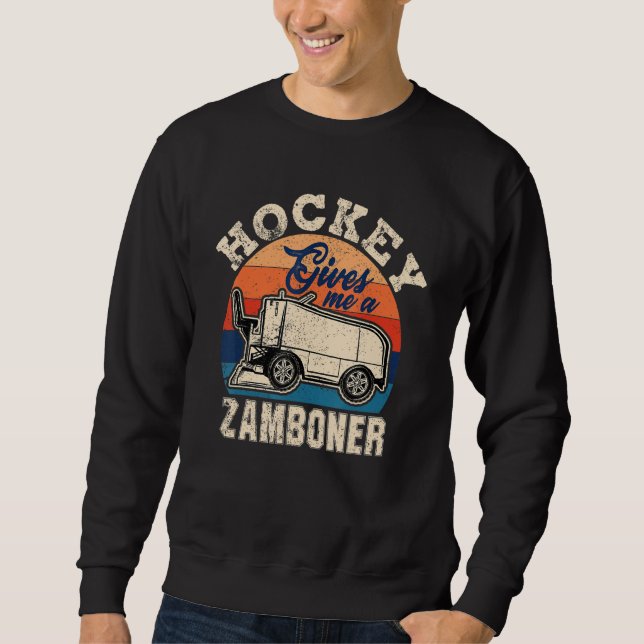 Moletom Hockey Gives Me A Zamboner Funny Hockey Fan Men (Frente)
