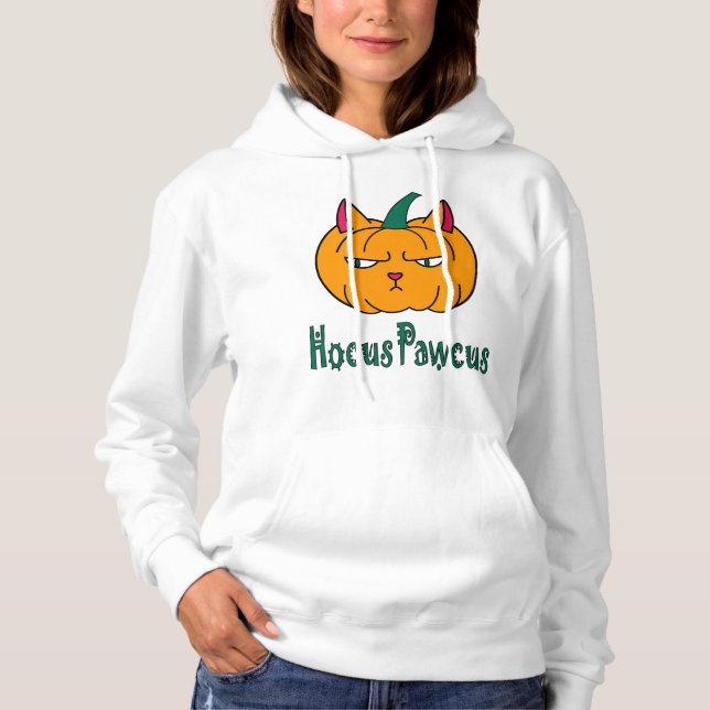 Moletom Hocus pawcus Halloween abóbora gengibre magia (Frente)