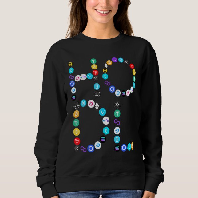 Moletom Hodl Bitametéum Cardano Xrp Cryptocurrency B (Frente)
