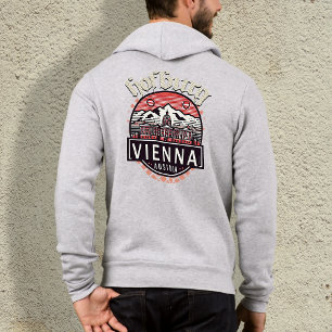 Moletom Hofburg em círculos Mens Cheio-Zip