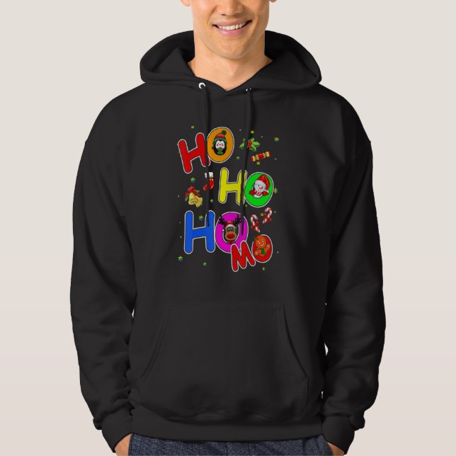 Moletom Hoho Homo Gay Christmas Santa Hat Love Is Love Lgb (Frente)