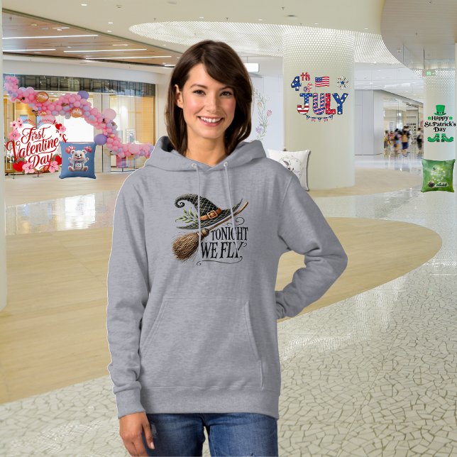 Moletom Hoje à noite nós voamos no Halloween (Criador carregado)