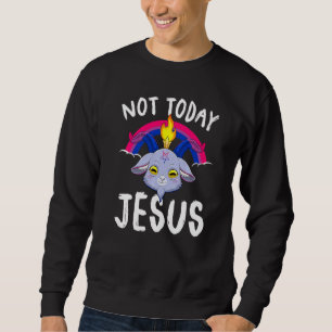 Moletom Hoje Não Jesus Satanás Bissexual Baphomet Cabra Bi