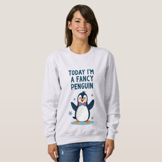 Moletom Hoje Sou Rico Pinguim (Frente Completa)