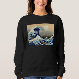 Moletom Hokusai A grande onda de Kanagawa Japonês Vintage