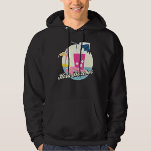 Moletom Hola Beaches Funny Summer Beach Flamingo Sunglasse