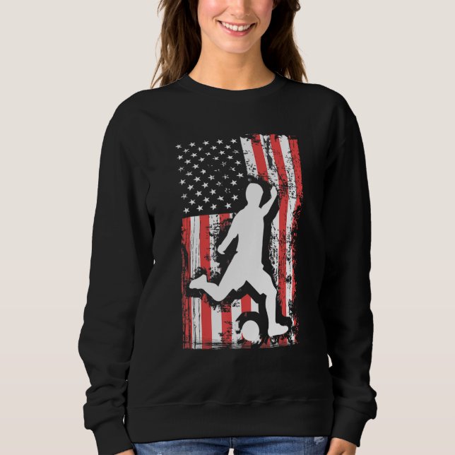 Moletom HOLIDAY 365 Soccer US Grunge Flag American 4th of (Frente)