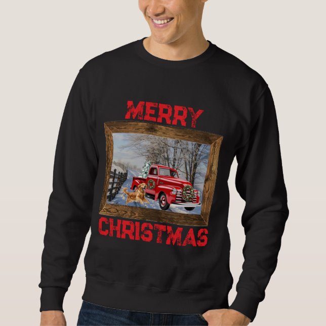 Moletom Holiday Christmas Sweater Country Farm Scene (Frente)