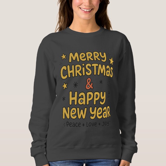 Moletom Holiday Merry Christmas Gift Sweatshirt for Women (Frente)