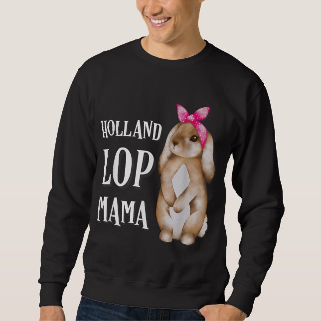 Moletom Holland Lop Bunny Rabbit Mãe (Frente)