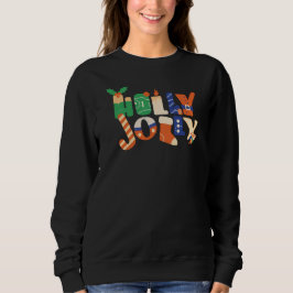 Moletom Holly Jolly Christmas Candy Letters