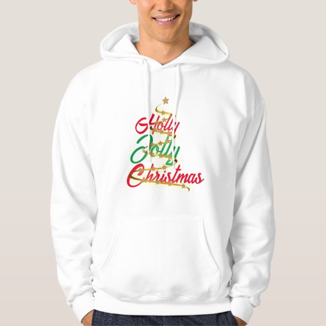Moletom Holly Jolly Christmas Unisex Hoodie Sweatshirt (Frente)