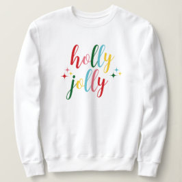 Moletom Holly Jolly Cute Colorful Script Christmas