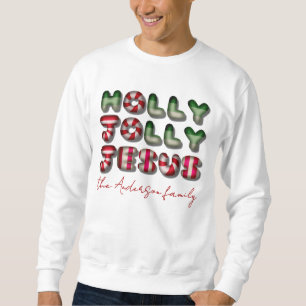 Moletom Holly Jolly Jesus, balão de doce óptico em negrito