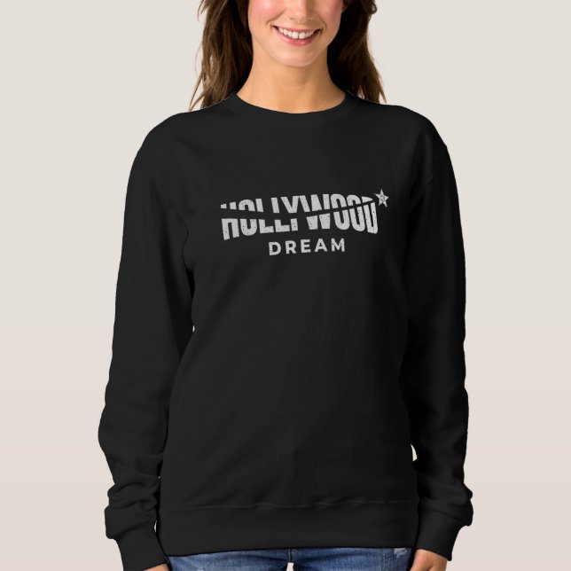Moletom Hollywood Dream Text White Print Los Angeles Calif (Frente)