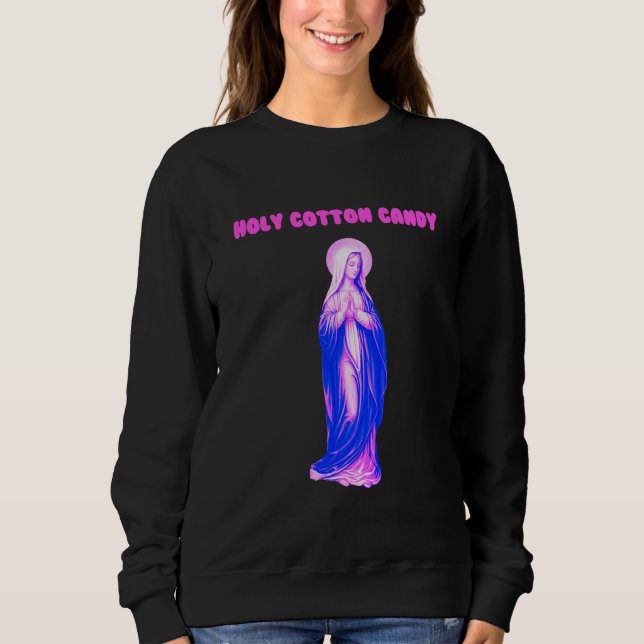 Moletom Holy Cotton Candy Vierge Marie Rose et Bleue (Frente)