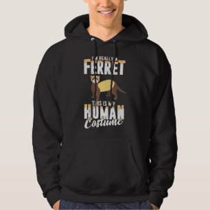 Moletom Homem Assustado Ferret Figurino Humano Homens