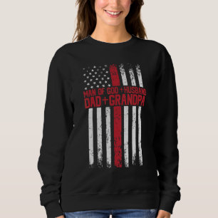 Moletom Homem Cruz Americana Bandeira De Deus Marido Pai A