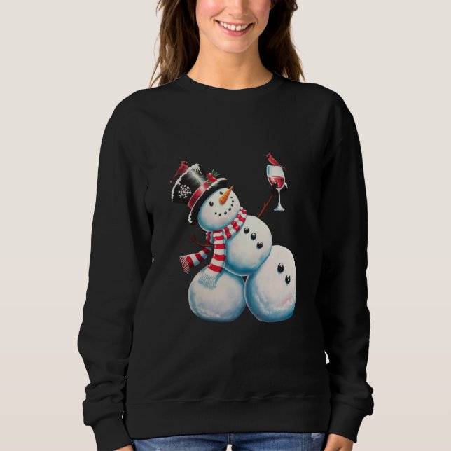 Moletom Homem de Neve Com Vinho Natal Presente de Natal Di (Frente)
