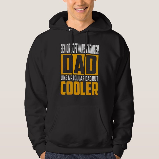 Moletom Homem Engenheiro de Software Sênior Pai Como um Re (Frente)