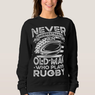 Moletom Homem Idoso Que Pratica Rugby  Jogador de Rugby