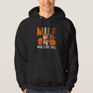 Moletom Homem MILF Eu Amo Outono Abóbora Futebol Especiari