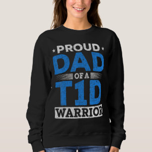 Moletom Homem Orgulhoso Pai De Um Guerreiro T1D Diabetes T
