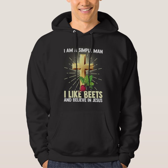 Moletom Homem Simples Como Beterraba Acredita Em Jesus Cri (Frente)