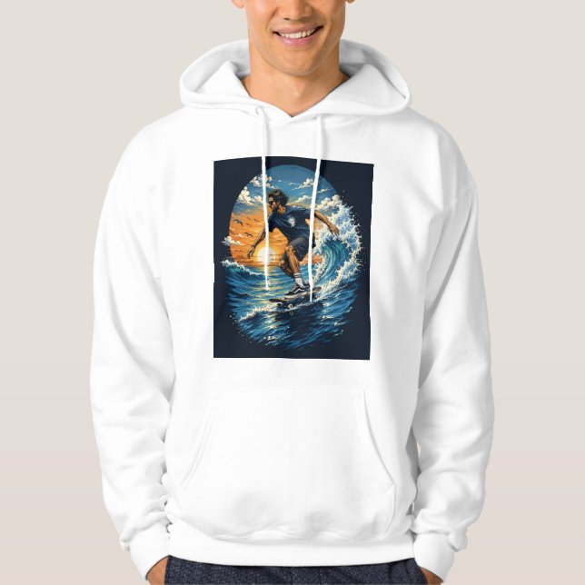 Moletom Homem surfando nas ondas  (Frente)