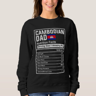 Moletom Homens Cambojanos Pai Fatos Nutricionais Dia dos P