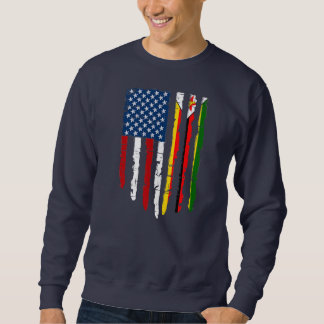 Moletom Homens de Bandeira do Zimbábue Retro-Americanos Pa